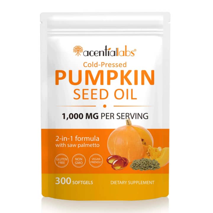 Cold-Pressed Pumpkin Seed Oil – 1,000mg